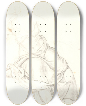 Triptych art skateboard deck of Christian Gottlieb Kratzensteinstub Lucretia by Christian Gottlieb Kratzenstein Stub 2 (1783-1816)