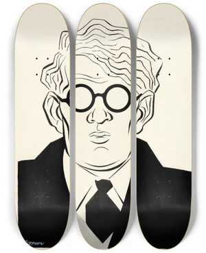 Triptych art skateboard deck of Stephen Brendan Bracken by Stephen (20-)