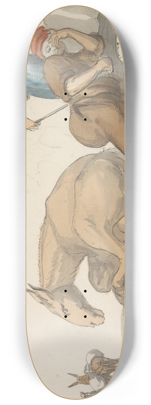Abraham-Louis-Rodolphe Ducros - Klederdrachten van eiland Gozo 8.25 inch art skate deck