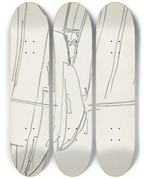 Triptych art skateboard deck of Reijer Stolk Zeilboten Op Een Werfhelling_1 by Reijer Stolk (1896-1945) Triptych art skateboard deck of Reijer Stolk Zeilboten Op Een Werfhelling_1 by Reijer Stolk (1896-1945)