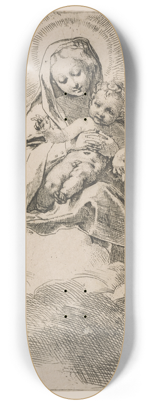 Federico Barocci - Virgin and Child in theClouds 8.25 inch art skate deck