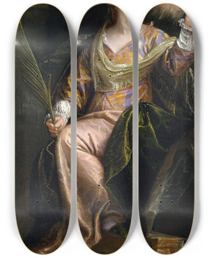 Triptych art skateboard deck of Paolo Veronese Saint Catherine Of Alexandria In Prison by Paolo Veronese (1528-1588) Triptych art skateboard deck of Paolo Veronese Saint Catherine Of Alexandria In Prison by Paolo Veronese (1528-1588)