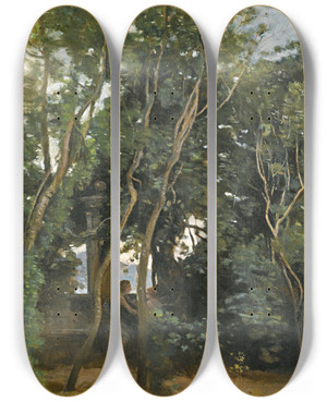 Triptych art skateboard deck of Jeanbaptistecamille Corot Le Matin Sous Les Arbres by Jean-Baptiste-Camille Corot (1796-1875) Triptych art skateboard deck of Jeanbaptistecamille Corot Le Matin Sous Les Arbres by Jean-Baptiste-Camille Corot (1796-1875)