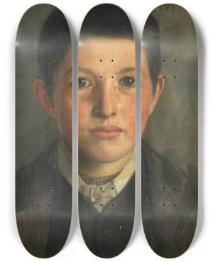 Triptych art skateboard deck of Sarah Cecilia Harrison Portrait Of A Young Boy by Sarah Cecilia Harrison (1863-1941) Triptych art skateboard deck of Sarah Cecilia Harrison Portrait Of A Young Boy by Sarah Cecilia Harrison (1863-1941)
