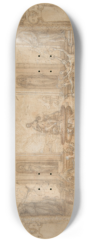 Federico Zuccaro - Study for The Allegory of Spring 8.25 inch art skate deck