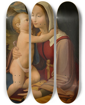 Triptych art skateboard deck of Johann Friedrich Overbeck The Virgin And Child by Johann Friedrich Overbeck (1789-1869) Triptych art skateboard deck of Johann Friedrich Overbeck The Virgin And Child by Johann Friedrich Overbeck (1789-1869)