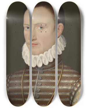 Triptych art skateboard deck of French School Portrait Of A Nobleman by French School (16-19-) Triptych art skateboard deck of French School Portrait Of A Nobleman by French School (16-19-)