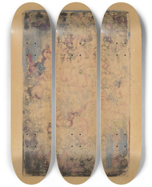 Triptych art skateboard deck of James Ensor Nimfen by James Ensor (1860-1949)