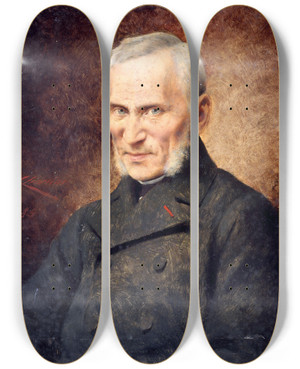 Triptych art skateboard deck of Thobald Chartran Portrait De Franoisjosephphilocls Rgnier by Theobald Chartran (1849-1907)