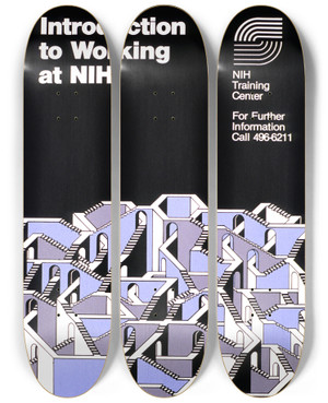 Triptych art skateboard deck of National Institutes Of Health Introduction To Working At Nih by National Institutes Of Health (1887)