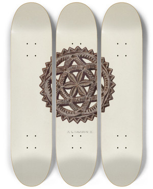 Triptych art skateboard deck of Austin L Davison Iron Stand_2 by Austin L Davison