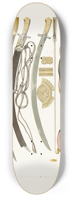 Fedor Grigoryevich Solntsev - Sablia kniazia D.M. Pozharskago i sablia grazhdanina Minina 8.25 inch art skate deck