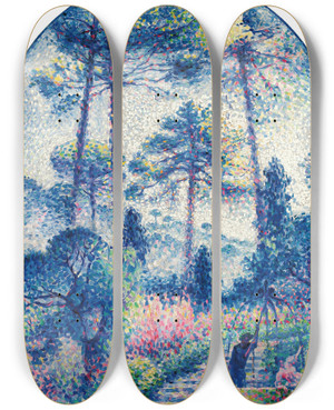 Triptych art skateboard deck of Henriedmond Cross Le Jardin En Provence by Henri-Edmond Cross (1856-1910) Triptych art skateboard deck of Henriedmond Cross Le Jardin En Provence by Henri-Edmond Cross (1856-1910)