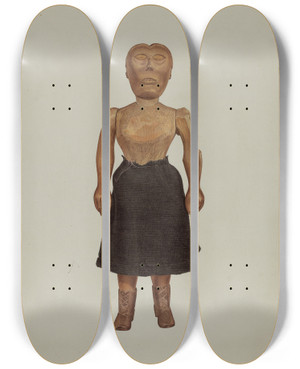 Triptych art skateboard deck of Henry Murphy Doll by Henry Murphy
