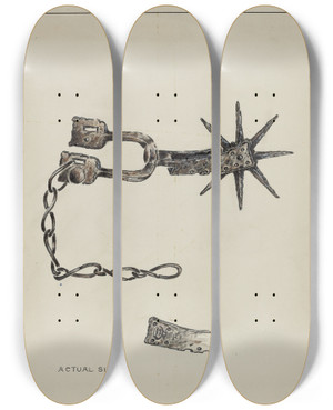 Triptych art skateboard deck of Wj Goodacre Spur_1 by W.J. Goodacre Triptych art skateboard deck of Wj Goodacre Spur_1 by W.J. Goodacre
