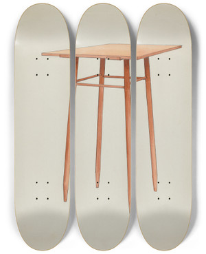 Triptych art skateboard deck of Ray Holden Shaker Stand_2 by Ray Holden