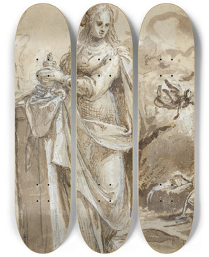 Triptych art skateboard deck of Biagio Pupini Mary Magdalene_2 by Biagio Pupini (1511-1551) Triptych art skateboard deck of Biagio Pupini Mary Magdalene_2 by Biagio Pupini (1511-1551)