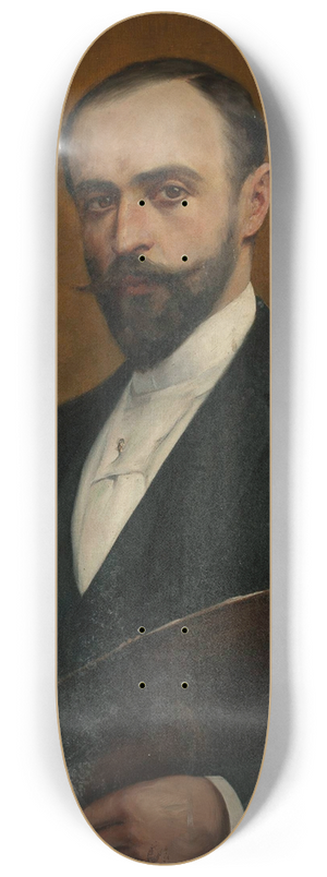 Feliks Cichocki - Self-portrait with palette 8.25 inch art skate deck