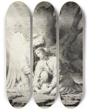 Triptych art skateboard deck of Carl Bloch Christ In The Garden Of Gethsemane by Carl Bloch (1834-1890) Triptych art skateboard deck of Carl Bloch Christ In The Garden Of Gethsemane by Carl Bloch (1834-1890)