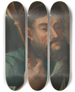 Triptych art skateboard deck of Jan Fignowski Saint John by Jan Fignowski (1769-1834)