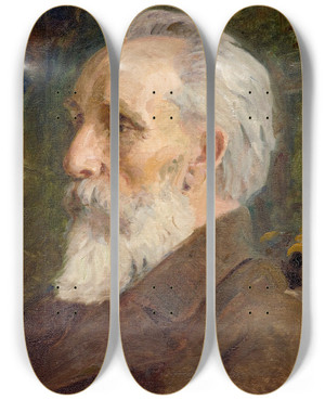 Triptych art skateboard deck of Venny Soldanbrofeldt Portrait Of Arvid Jrnefelt by Venny Soldan-Brofeldt (1863-1945)