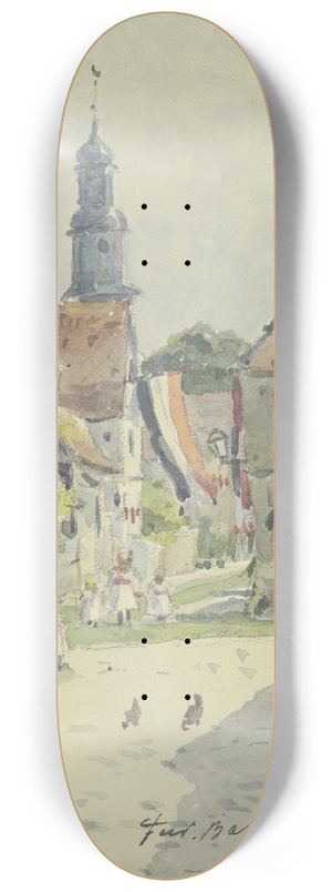Ferdinand Balzer - Parish fair in Rockenhausen 8.25 inch art skate deck