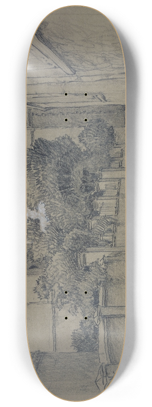 Ferdinand Boberg - Coin de la rue de Norvins et de la rue Jean-Baptiste Clment 8.25 inch art skate deck