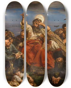 Triptych art skateboard deck of Jan Matejko Wernyhora by Jan Matejko (1838-1893)