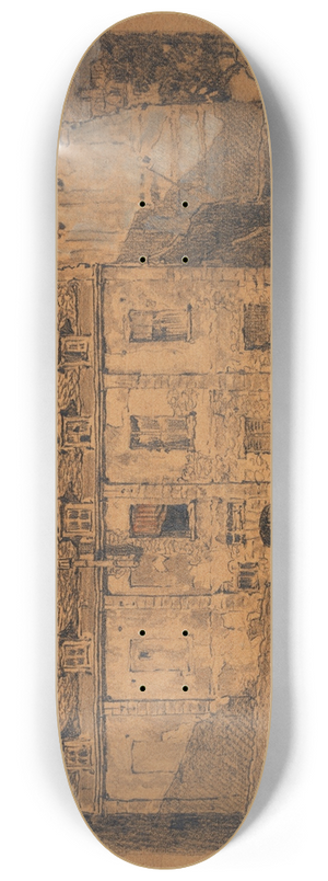 Ferdinand Boberg - Maison, rue du Cimetire Saint Benoit 8.25 inch art skate deck