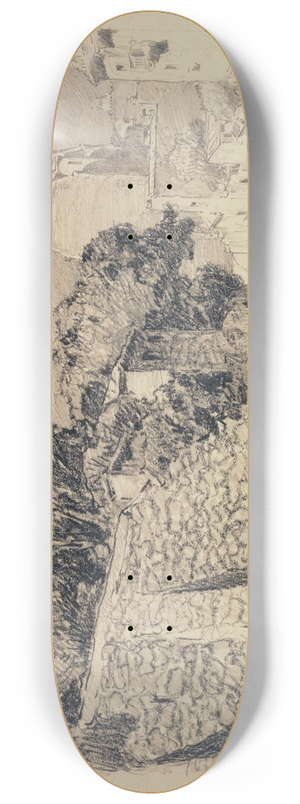 Ferdinand Boberg - Rue de lAbreuvoir et la rue des Saules 8.25 inch art skate deck