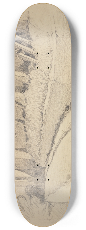 Ferdinand Boberg - Rue des Saules et rue Cortot,  Montmartre 8.25 inch art skate deck