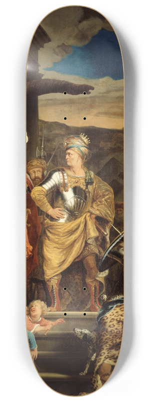 Ferdinand Bol - Fabritius and Pyrrhus 8.25 inch art skate deck