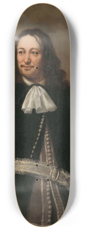 Ferdinand Bol - Portrait of a Naval Officer, probably Vice-Admiral Aert van Nes (1626-1693) 8.25 inch art skate deck