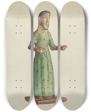 Triptych art skateboard deck of Carl Obergh Bulto_1 by Carl Obergh