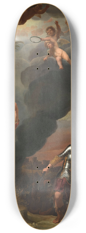 Ferdinand Bol - The Captain of Gods Army Appearing to Joshua 8.25 inch art skate deck