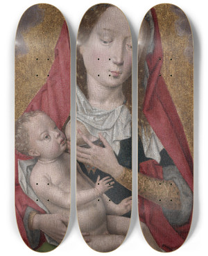 Triptych art skateboard deck of Hans Memling Virgin And Child_1 by Hans Memling (1430-1494) Triptych art skateboard deck of Hans Memling Virgin And Child_1 by Hans Memling (1430-1494)