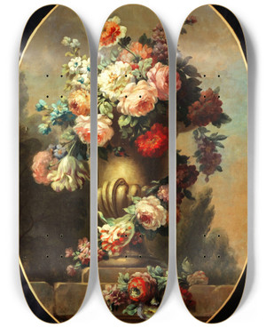 Triptych art skateboard deck of Flix Boutreux Vase De Fleurs_2 by Felix Boutreux (1869-1942) Triptych art skateboard deck of Flix Boutreux Vase De Fleurs_2 by Felix Boutreux (1869-1942)