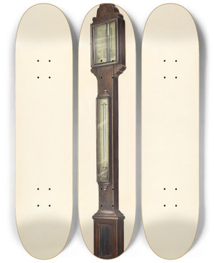Triptych art skateboard deck of William Spiecker Barometer by William Spiecker