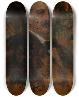 Triptych art skateboard deck of Olga Boznanska Portrait Of An American by Olga Boznanska (1865-1940) Triptych art skateboard deck of Olga Boznanska Portrait Of An American by Olga Boznanska (1865-1940)