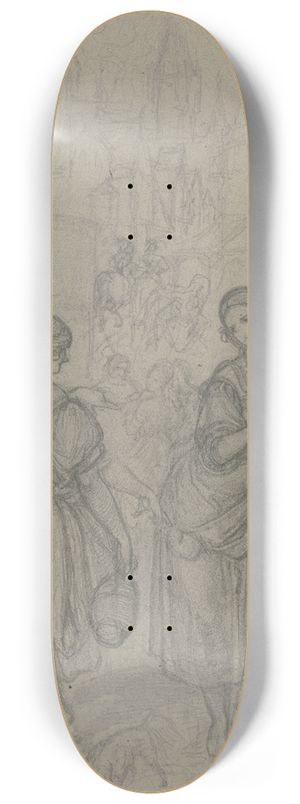 Ferdinand Fellner - Gretchen und die Nachbarin am Brunnen 8.25 inch art skate deck