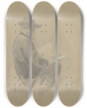 Triptych art skateboard deck of Emil Rumpf Portrait Of Philipp Rumpf by Emil Rumpf Triptych art skateboard deck of Emil Rumpf Portrait Of Philipp Rumpf by Emil Rumpf