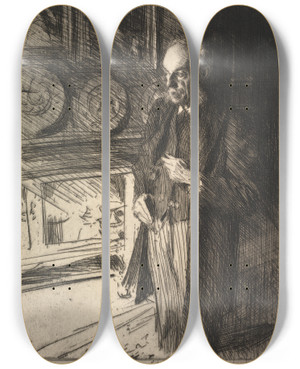 Triptych art skateboard deck of Anders Zorn Herny Marquand by Anders Zorn (1860-1920)