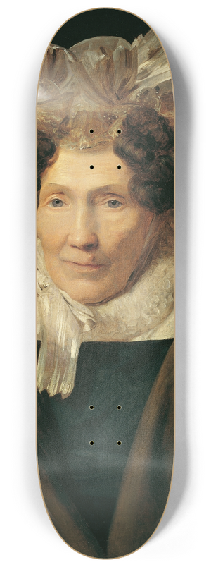 Ferdinand Georg Waldmller - Alte Frau mit weier Bnderhaube 8.25 inch art skate deck