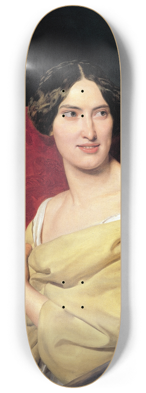 Ferdinand Georg Waldmller - Anna Bayer, the artists second wife 8.25 inch art skate deck