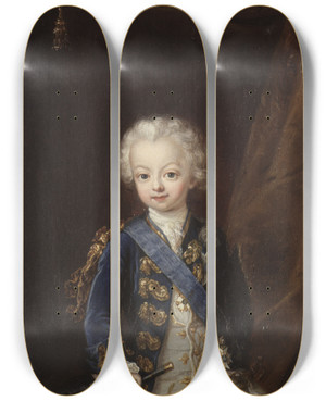 Triptych art skateboard deck of Ulrika Pasch Gustav Iii 17461792 King Of Sweden by Ulrika Pasch (1735-1796)