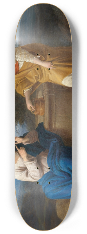 Ferdinand Georg Waldmller - Christ And The Samaritan Woman 8.25 inch art skate deck