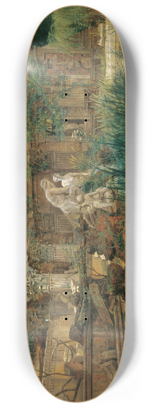 Ferdinand Georg Waldmller - Die Rmische Ruine in Schnbrunn 8.25 inch art skate deck