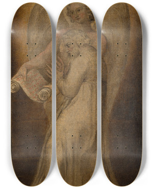 Triptych art skateboard deck of William Blake St Matthew by William Blake (1757-1827)