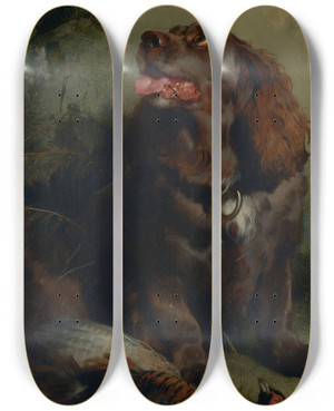 Triptych art skateboard deck of Sir Edwin Henry Landseer A Sussex Spaniel And A Pheasant by Sir Edwin Henry Landseer (1802-1873) Triptych art skateboard deck of Sir Edwin Henry Landseer A Sussex Spaniel And A Pheasant by Sir Edwin Henry Landseer (1802-1873)
