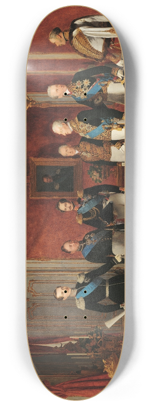 Ferdinand Georg Waldmller - Reception of Grand Duke Alexander Nikolayevich by Prince Metternich in the Vienna Hofburg in 1839 8.25 inch art skate deck